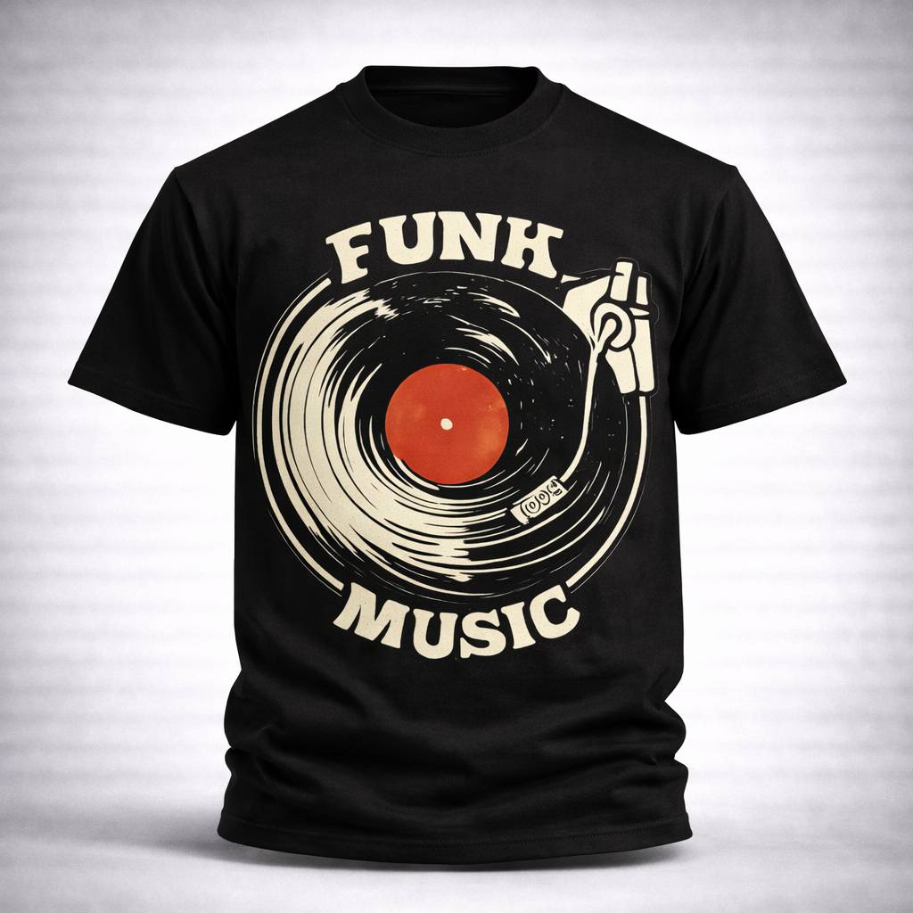 T-shirt FUNK MUSIC PLATINE