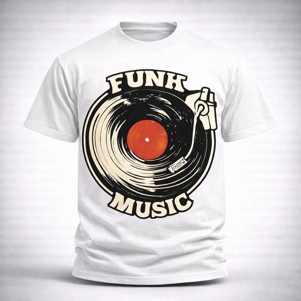 T-shirt FUNK MUSIC PLATINE