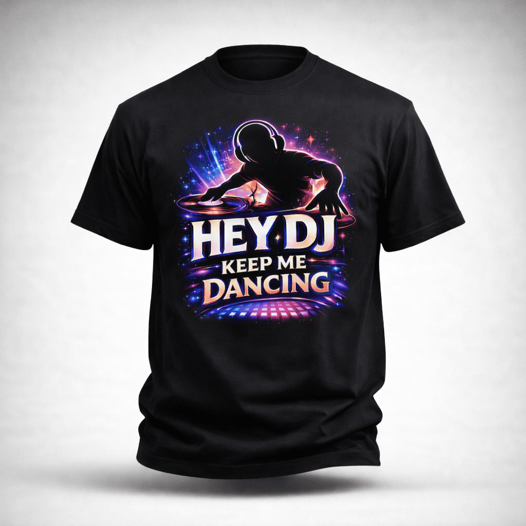 T-shirt HEY DJ KEEP ME DANCING (CLUB)