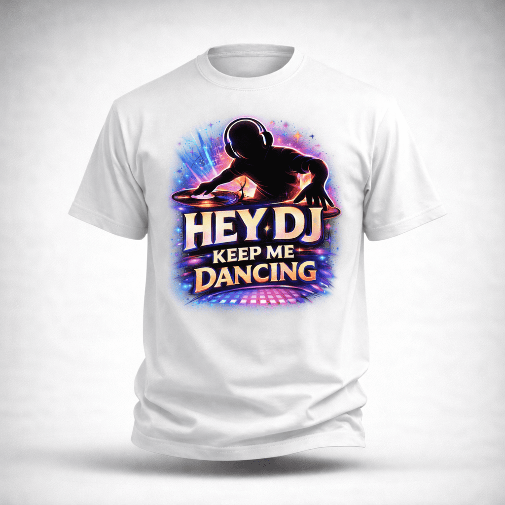 T-shirt HEY DJ KEEP ME DANCING (CLUB)